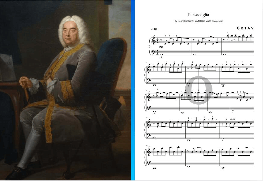 Passacaglia - Einfache Klaviernoten